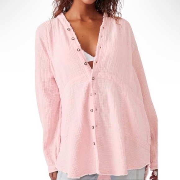 We the Free Summer Daydream Pink Tunic With Pockets Size X-LARGE - Picture 1 of 10